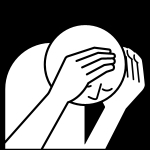 skämmas, Pictogram. skämmas, Pictogram.